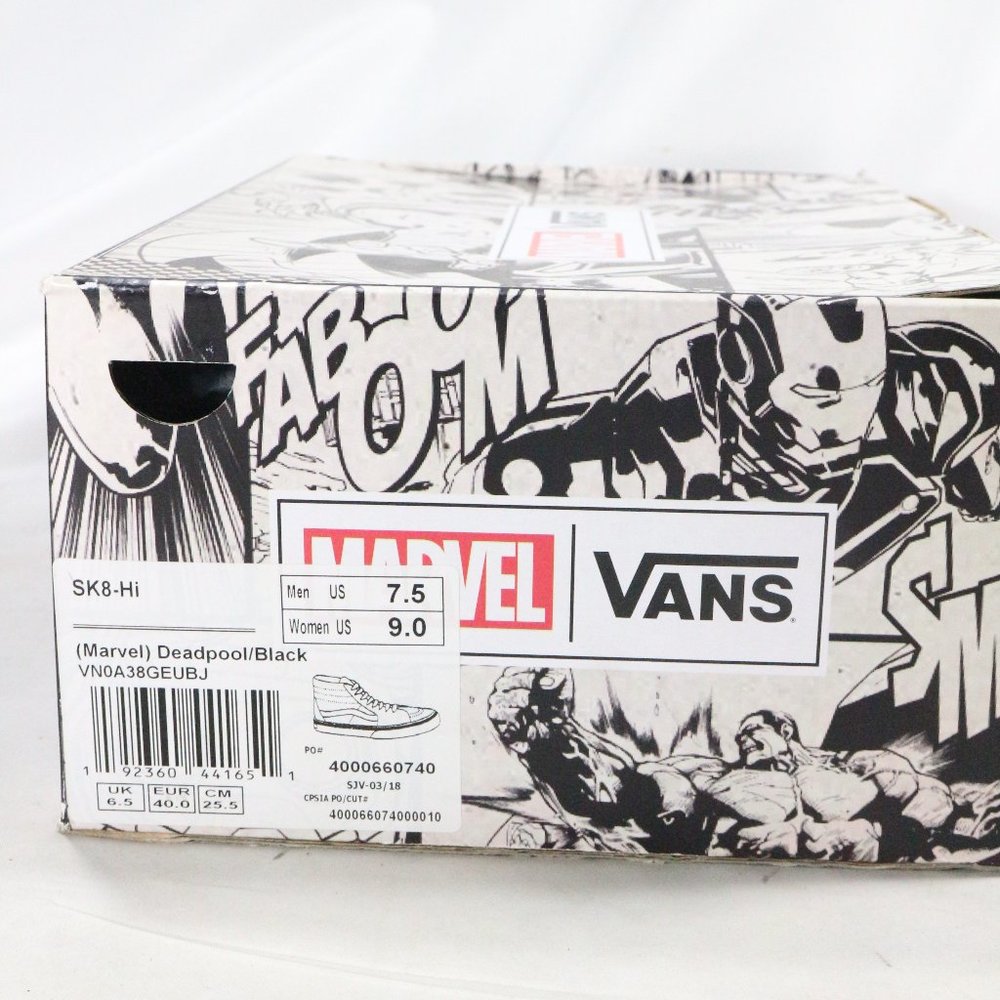 VANS Marvel x SK8-Hi 'Deadpool' Sneakers NIB - Picture 12 of 15
